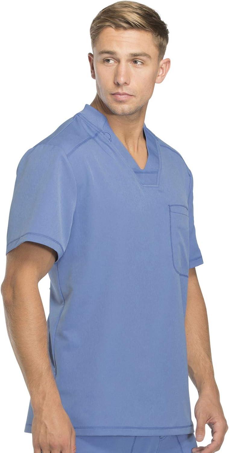 image:imageDickies Dynamix Scrubs for Men AthleticInspired VNeck Chest Pocket Scrub Top with FourWay Stretch amp Moisture Wicking DK610Ciel Blue