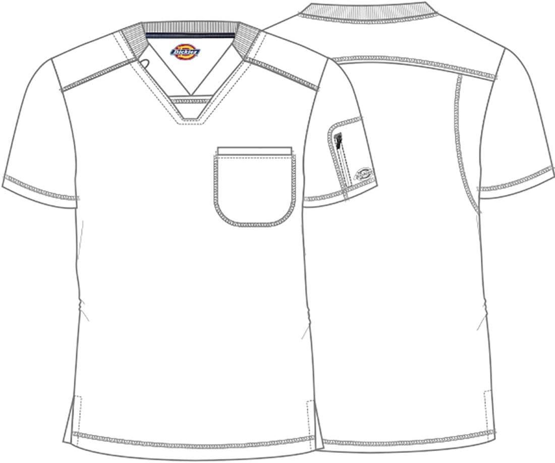 image:imageDickies Dynamix Scrubs for Men AthleticInspired VNeck Chest Pocket Scrub Top with FourWay Stretch amp Moisture Wicking DK610White