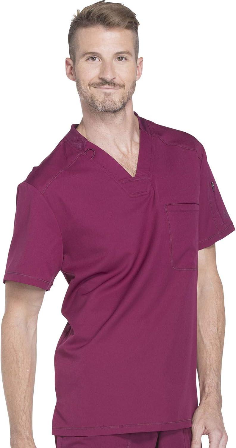 image:imageDickies Dynamix Scrubs for Men AthleticInspired VNeck Chest Pocket Scrub Top with FourWay Stretch amp Moisture Wicking DK610Wine