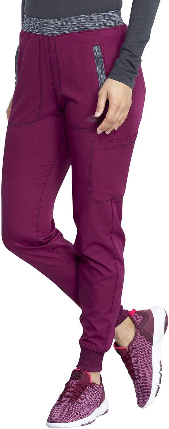 image:imageDickies Dynamix Women Scrubs Pant Natural Rise Tapered Leg Jogger DK185Wine