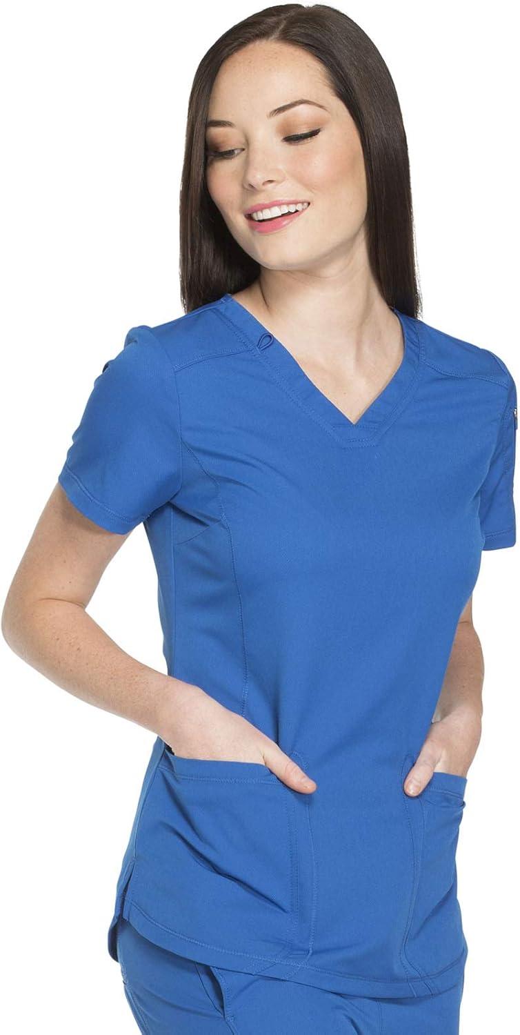 image:imageDickies Dynamix Womens Tops AthleticInspired VNeck Scrub Top with FourWay Stretch and Moisture Wicking DK730Royal
