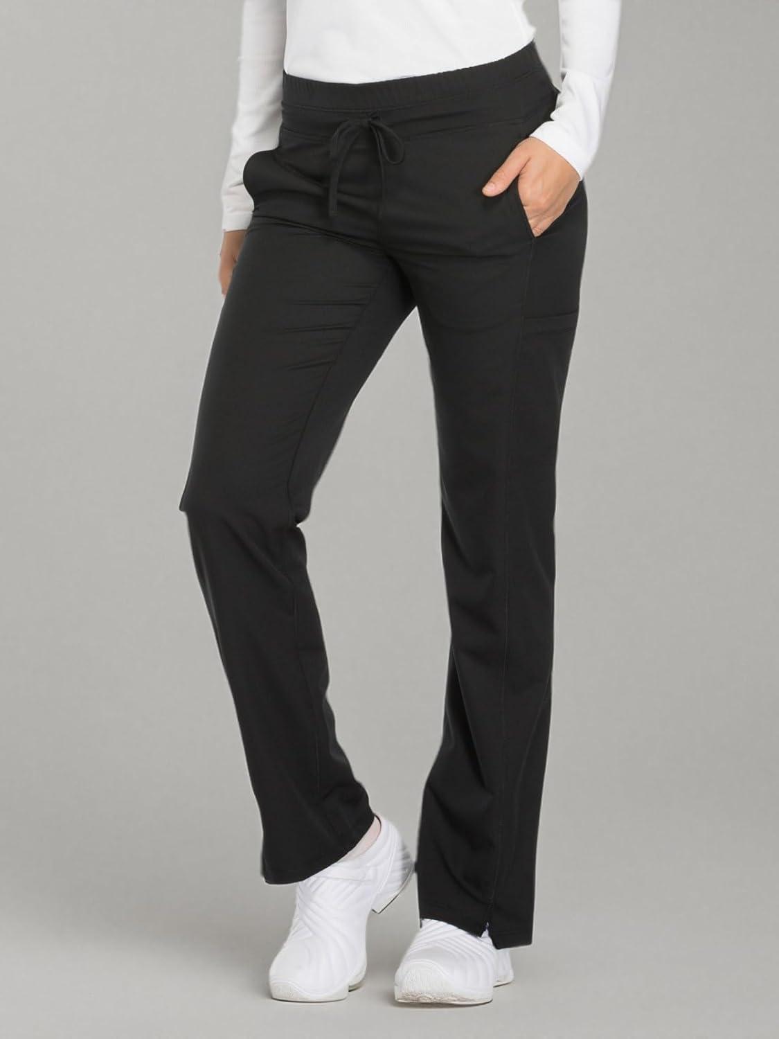 image:imageDynamix Scrubs for Women Drawstring Cargo Pants for Women DK130Black