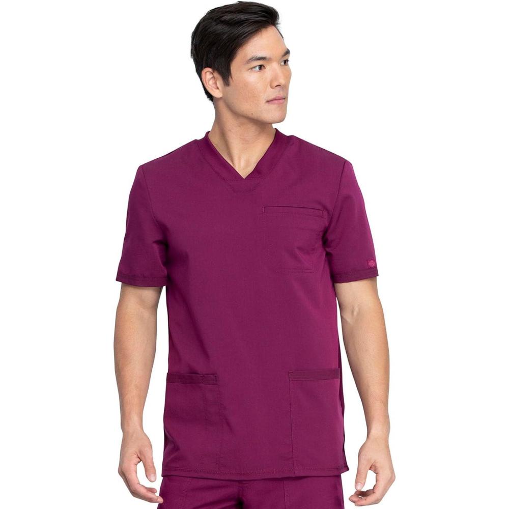 image:imageDickies Balance Men Scrubs Top VNeck DK845Wine