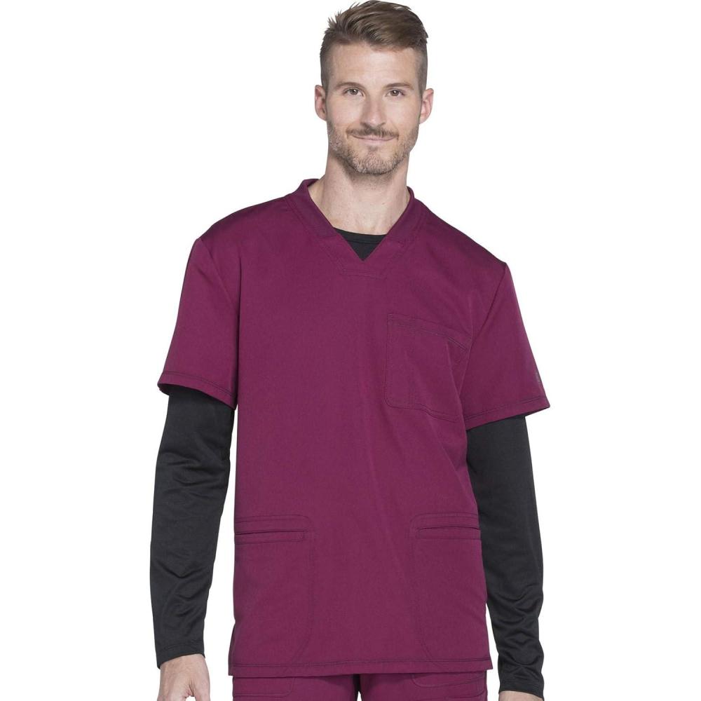 image:imageDickies Dynamix Men Scrubs Top VNeck DK640Wine
