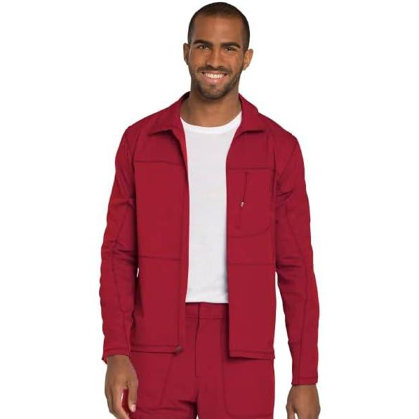 image:imageDickies Dynamix Men Warm Up Scrubs Jacket Zip Front DK310Red