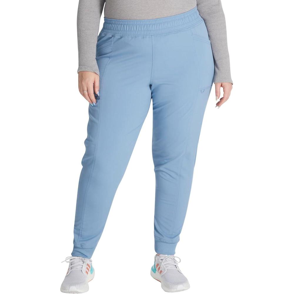 image:imageDickies Women Scrub Pant Mid Rise Jogger with 5 Pocket and Elastic Waistband DK155Blue Jean