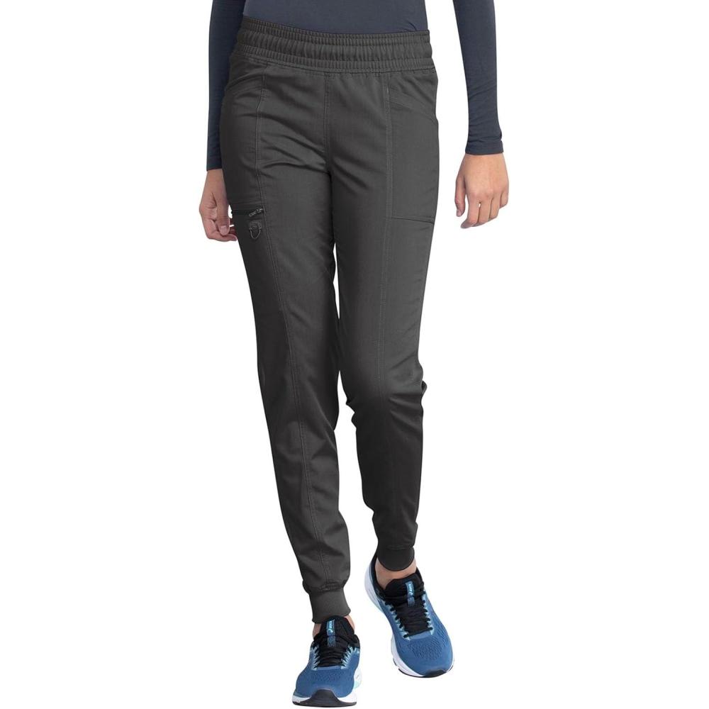 image:imageDickies Women Scrub Pant Mid Rise Jogger with 5 Pocket and Elastic Waistband DK155Pewter