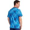 Dickies Dynamix Men Scrubs Top Rib Knit V-Neck Plus Size DK607, 4XL, Tonal Tie Dye Navy