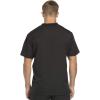 Dickies Dynamix Scrubs for Men Athletic-Inspired V-Neck Chest Pocket Scrub Top with Four-Way Stretch & Moisture Wicking DK610(Black)