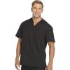 Dickies Dynamix Scrubs for Men Athletic-Inspired V-Neck Chest Pocket Scrub Top with Four-Way Stretch & Moisture Wicking DK610(Black)