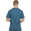 Dickies Dynamix Scrubs for Men Athletic-Inspired V-Neck Chest Pocket Scrub Top with Four-Way Stretch & Moisture Wicking DK610(Caribbean Blue)
