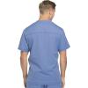 Dickies Dynamix Scrubs for Men Athletic-Inspired V-Neck Chest Pocket Scrub Top with Four-Way Stretch & Moisture Wicking DK610(Ciel Blue)