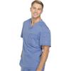 Dickies Dynamix Scrubs for Men Athletic-Inspired V-Neck Chest Pocket Scrub Top with Four-Way Stretch & Moisture Wicking DK610(Ciel Blue)