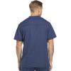 Dickies Dynamix Scrubs for Men Athletic-Inspired V-Neck Chest Pocket Scrub Top with Four-Way Stretch & Moisture Wicking DK610(Navy)
