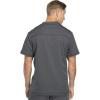 Dickies Dynamix Scrubs for Men Athletic-Inspired V-Neck Chest Pocket Scrub Top with Four-Way Stretch & Moisture Wicking DK610(Pewter)