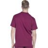 Dickies Dynamix Scrubs for Men Athletic-Inspired V-Neck Chest Pocket Scrub Top with Four-Way Stretch & Moisture Wicking DK610(Wine)