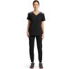 Dickies Dynamix Womens Tops, Athletic-Inspired Mélange V-Neck Scrub Top with Four-Way Stretch and Moisture Wicking DK740(Black)