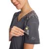 Dickies Dynamix Womens Tops, Athletic-Inspired Mélange V-Neck Scrub Top with Four-Way Stretch and Moisture Wicking DK740(Pewter)