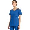 Dickies Dynamix Womens Tops, Athletic-Inspired Mélange V-Neck Scrub Top with Four-Way Stretch and Moisture Wicking DK740(Royal)