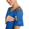 Dickies Dynamix Womens Tops, Athletic-Inspired Mélange V-Neck Scrub Top with Four-Way Stretch and Moisture Wicking DK740(Royal)