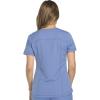 Dickies Dynamix Womens Tops, Athletic-Inspired V-Neck Scrub Top with Four-Way Stretch and Moisture Wicking DK730(Ciel Blue)