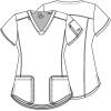 Dickies Dynamix Womens Tops, Athletic-Inspired V-Neck Scrub Top with Four-Way Stretch and Moisture Wicking DK730(Heather Grey)