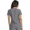 Dickies Dynamix Womens Tops, Athletic-Inspired V-Neck Scrub Top with Four-Way Stretch and Moisture Wicking DK730(Heather Grey)