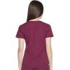 Dickies Dynamix Womens Tops, Athletic-Inspired V-Neck Scrub Top with Four-Way Stretch and Moisture Wicking DK730(Wine)