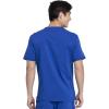 Dickies Scrub Top for Men with Zip Chest Pocket, Rib Knit, I.D. Badge at, 2-Way Stretch Durable & Breathable Fabric – DK865(Galaxy Blue)