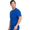 Dickies Scrub Top for Men with Zip Chest Pocket, Rib Knit, I.D. Badge at, 2-Way Stretch Durable & Breathable Fabric – DK865(Galaxy Blue)