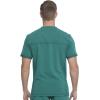 Dickies Scrub Top for Men with Zip Chest Pocket, Rib Knit, I.D. Badge at, 2-Way Stretch Durable & Breathable Fabric – DK865(Hunter Green)