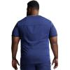 Dickies Scrub Top for Men with Zip Chest Pocket, Rib Knit, I.D. Badge at, 2-Way Stretch Durable & Breathable Fabric – DK865(Navy)