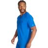 Dickies Scrub Top for Men with Zip Chest Pocket, Rib Knit, I.D. Badge at, 2-Way Stretch Durable & Breathable Fabric – DK865(Royal)