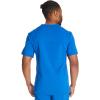 Dickies Scrub Top for Men with Zip Chest Pocket, Rib Knit, I.D. Badge at, 2-Way Stretch Durable & Breathable Fabric – DK865(Royal)