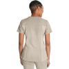 Dickies V-Neck Scrub Top with 5 Pockets Shirttail Hem and Bi-Stretch Technology DK875(Heather Blonde Wood)