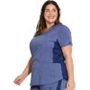 Dickies V-Neck Scrub Top with 5 Pockets Shirttail Hem and Bi-Stretch Technology DK875(Heather Navy)