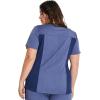Dickies V-Neck Scrub Top with 5 Pockets Shirttail Hem and Bi-Stretch Technology DK875(Heather Navy)