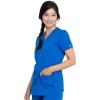 Dickies V-Neck Scrub Top with 5 Pockets Shirttail Hem and Bi-Stretch Technology DK875(Royal)