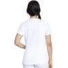 Dickies V-Neck Scrub Top with 5 Pockets Shirttail Hem and Bi-Stretch Technology DK875(White)