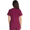 Dickies V-Neck Scrub Top with 5 Pockets Shirttail Hem and Bi-Stretch Technology DK875(Wine)
