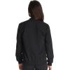 Dickies Women Scrub Jacket Zip Front Warm-Up Rib Knit Collar with 2 Welt Pocket DK365(Black)