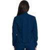 Dickies Women Scrub Jacket Zip Front Warm-Up Rib Knit Collar with 2 Welt Pocket DK365(Navy)