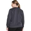 Dickies Women Scrub Jacket Zip Front Warm-Up Rib Knit Collar with 2 Welt Pocket DK365(Pewter)