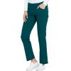 Dickies Women Scrub Pull-on Pant Mid Rise Tapered Leg Bottoms with 6 Pockets & Rib-Knit Waistband DK135(Caribbean Blue)