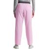 Dickies Women Scrub Pull-on Pant Mid Rise Tapered Leg Bottoms with 6 Pockets & Rib-Knit Waistband DK135(Frosted Strawberry)