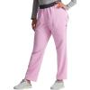 Dickies Women Scrub Pull-on Pant Mid Rise Tapered Leg Bottoms with 6 Pockets & Rib-Knit Waistband DK135(Frosted Strawberry)