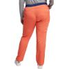 Dickies Women Scrub Pull-on Pant Mid Rise Tapered Leg Bottoms with 6 Pockets & Rib-Knit Waistband DK135(Heather Mystic Peach)