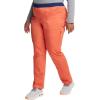 Dickies Women Scrub Pull-on Pant Mid Rise Tapered Leg Bottoms with 6 Pockets & Rib-Knit Waistband DK135(Heather Mystic Peach)