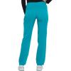 Dickies Women Scrub Pull-on Pant Mid Rise Tapered Leg Bottoms with 6 Pockets & Rib-Knit Waistband DK135(Teal Blue)