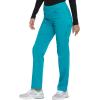 Dickies Women Scrub Pull-on Pant Mid Rise Tapered Leg Bottoms with 6 Pockets & Rib-Knit Waistband DK135(Teal Blue)